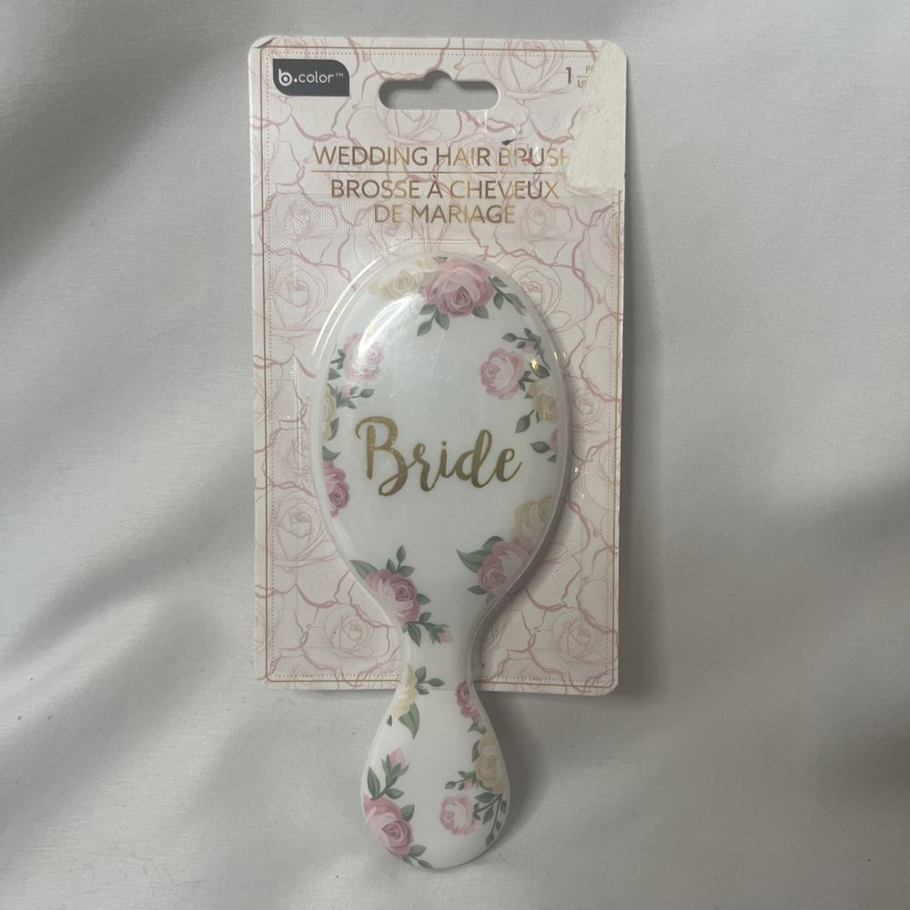 Bride Hairbrush B Color Wedding Floral White Travel Mini Small Brush‎ NEW